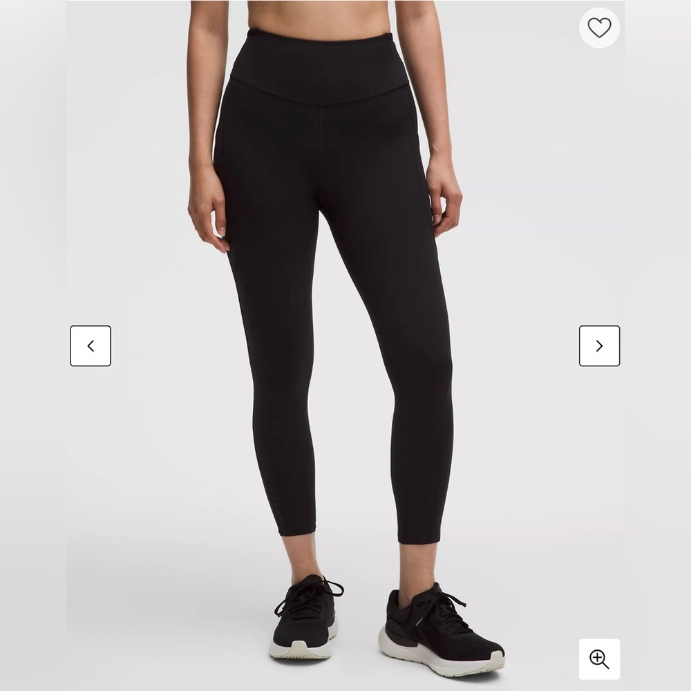 Lululemon Fast and Free High-Rise Tight 25" black size 8